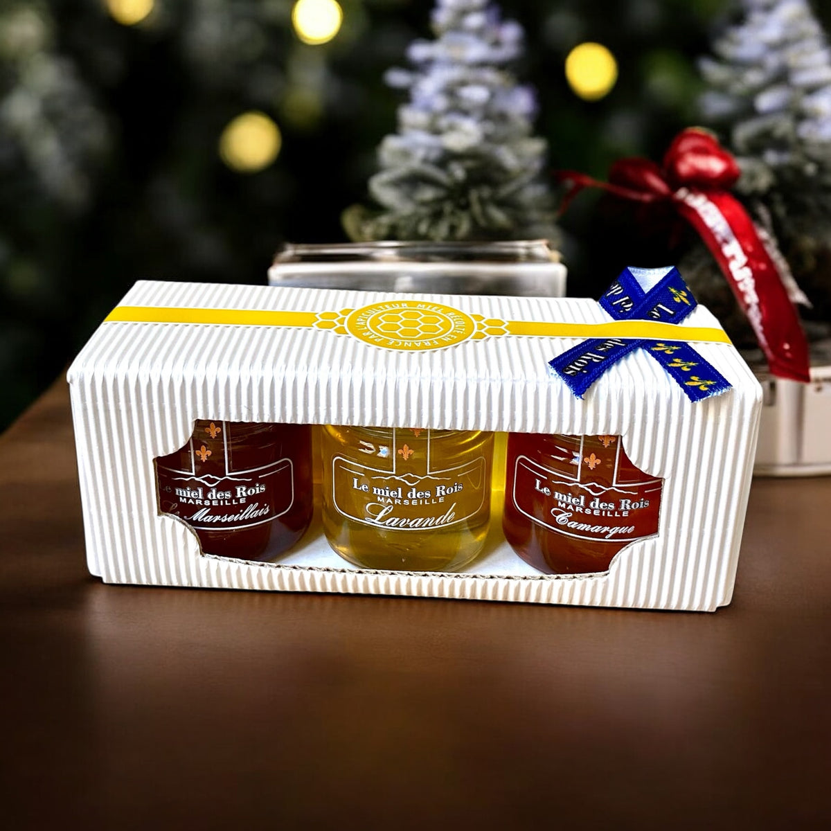 Coffret Cadeau Miel Artisanal – Sélection Premium, 3 miels de Provenance