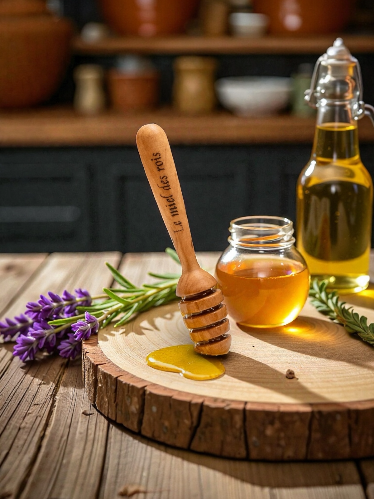cuillère à miel bois accessoire miel artisanale – Le miel des rois