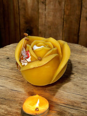 Handmade beeswax candle