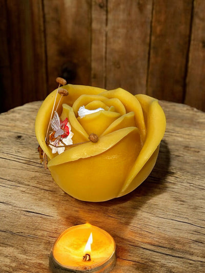 Handmade beeswax candle