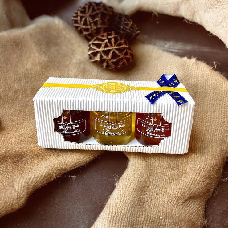 Gift box of 3 honeys from France