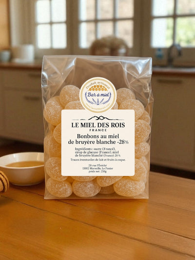 Bonbons au miel de bruyère blanche dé  Provence – 28 %