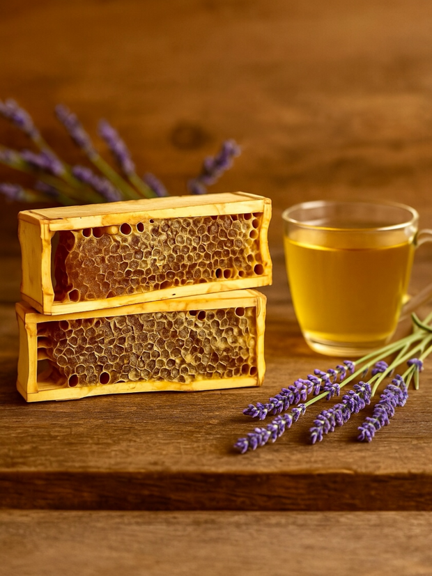 Miel en rayon de  Lavande de Provence (alvéoles de miel cru)