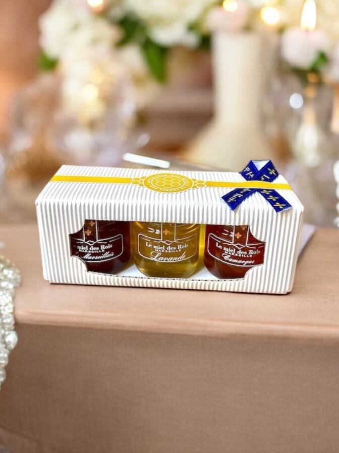 Gift box of 3 honeys from France
